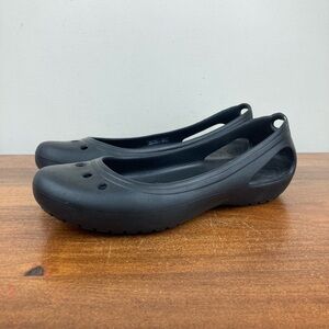 CROCS Kadee Black Slip-On Ballet Flats Shoes Work Casual 11215 Women’s Size 8.